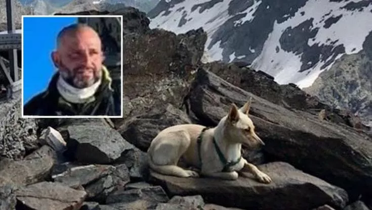 Emiliano Margheriti è caduto in un canalone. Il suo cane Niky non lo ha mai lasciato solo, attirando i soccorsi con un abbaio disperato.