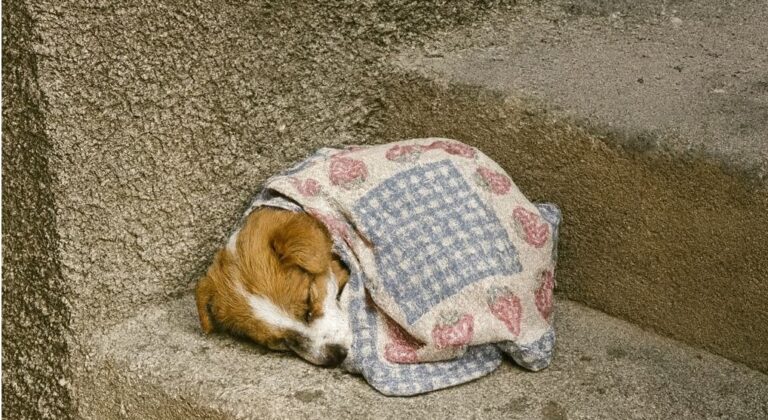 Abbandonata sul freddo cemento, una piccola cucciola ha trovato la salvezza grazie a chi ha deciso di darle amore e una nuova famiglia.