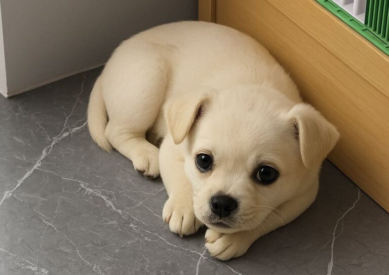 Entrata tremante in un negozio per paura e stanchezza, una cucciola ha trovato amore, cibo e una nuova vita accanto alla proprietaria che l’ha accolta.