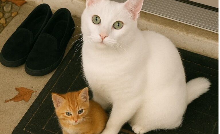 Romeo non ha mai sentito un miagolio. Eppure ha riconosciuto il bisogno d’aiuto di una gattina spaventata, portandola a casa per donarle protezione.