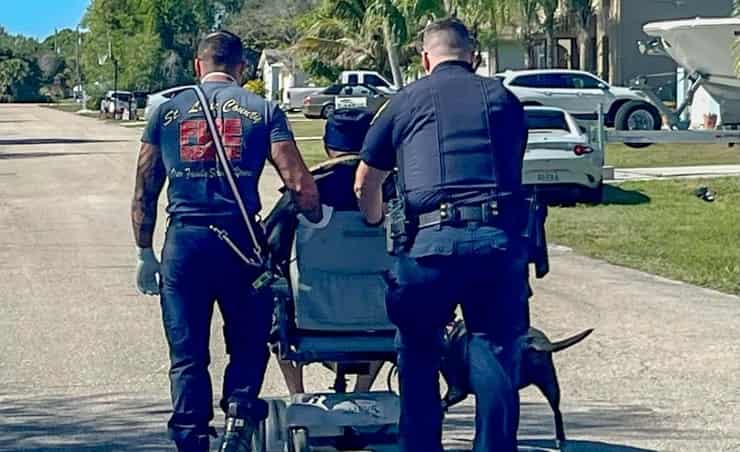 A Port St. Lucie un uomo di 81 anni è stato salvato grazie al coraggio del suo cane e all’intervento tempestivo di due sconosciuti e della polizia.