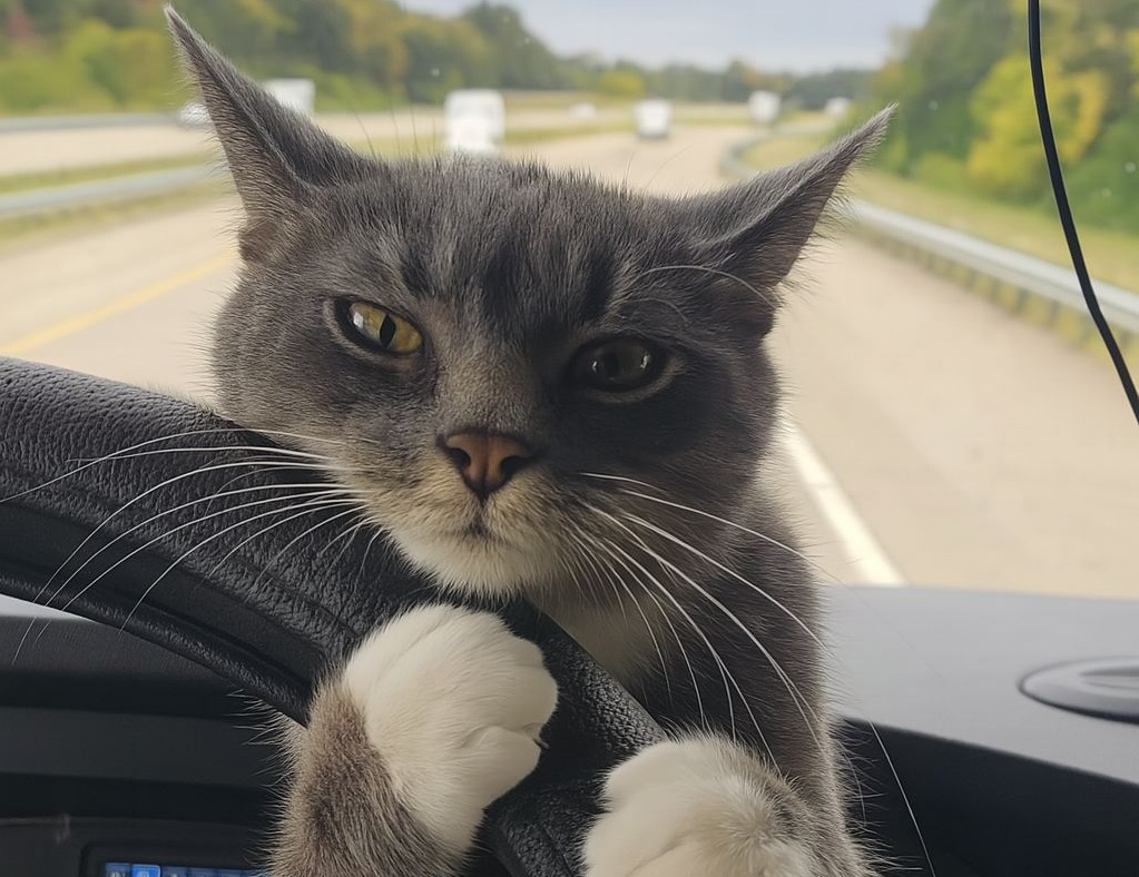 Un camionista trova un gattino abbandonato sotto la pioggia e lo adotta: oggi Capitano è il suo fedele compagno di viaggio su ogni strada.
