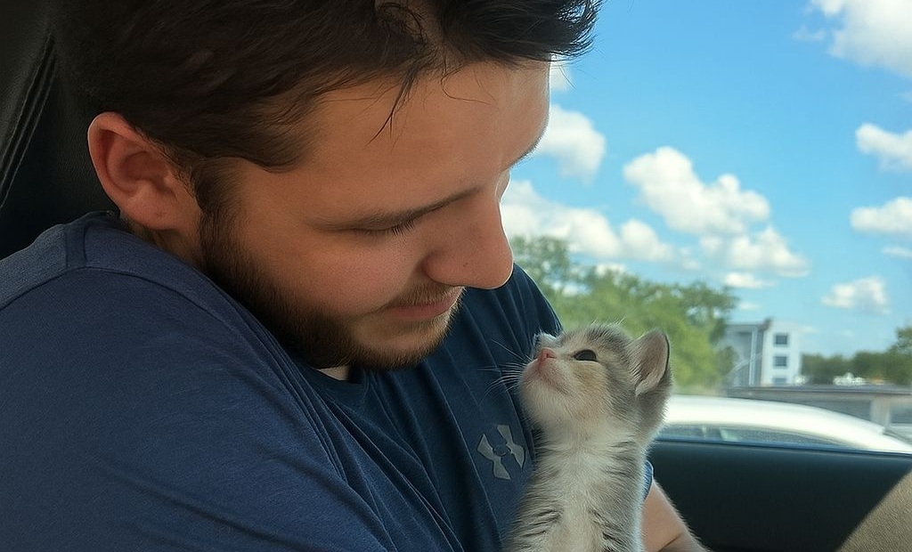 Il ritrovamento inaspettato lungo una strada di campagna ha cambiato per sempre il destino di un gattino solo e terrorizzato, trasformandolo in un membro amatissimo di famiglia.