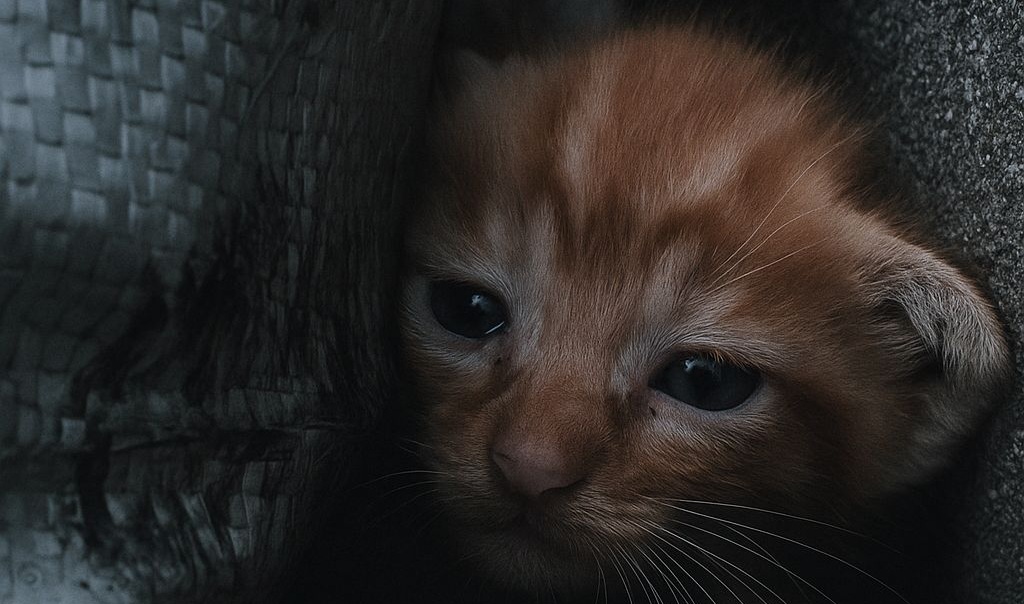 Dietro un negozio di alimentari una gatta grigia viveva nascosta e diffidente, finché un incontro notturno non ha trasformato la sua attesa silenziosa in un legame di fiducia.