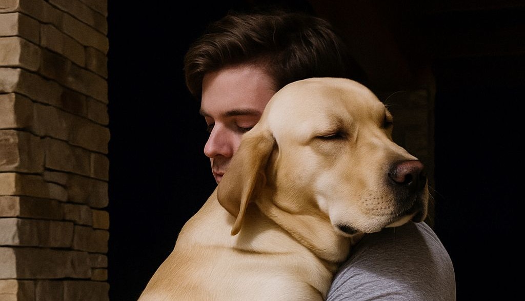 La scena del rientro dopo due anni di lontananza ha scatenato in Daisy, golden di famiglia, una reazione così intensa da sorprendere tutti i presenti.