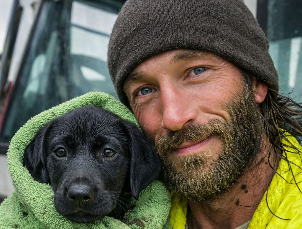 Durante lo scarico di un container un operatore sente un lamento e scopre un cucciolo tra i rifiuti, salvato in extremis e affidato subito alle cure veterinarie.