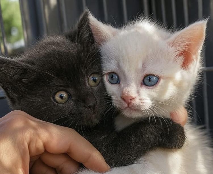 Entrato per adottarne uno solo, ne è uscito con due gattini inseparabili: Mimì e Cocò, uniti da un legame così forte da rendere impossibile separarli.