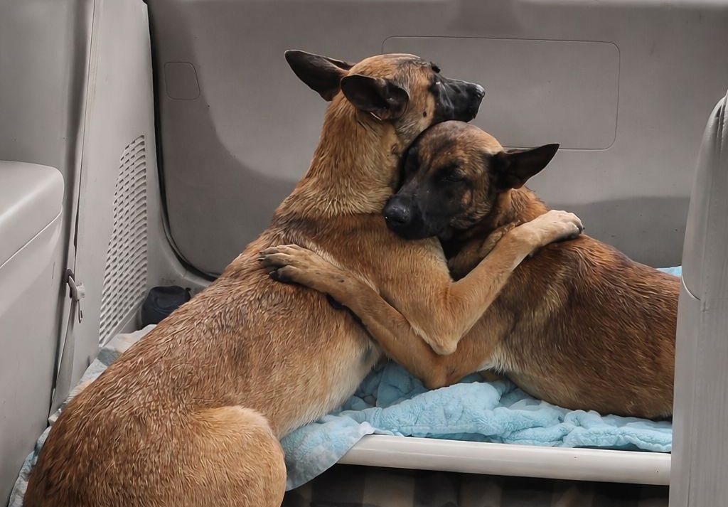 In un fosso due cani fratelli vengono trovati intrappolati nel fango. Uno è allo stremo, l’altro lo protegge senza lasciarlo mai, fino all’arrivo dei soccorsi.