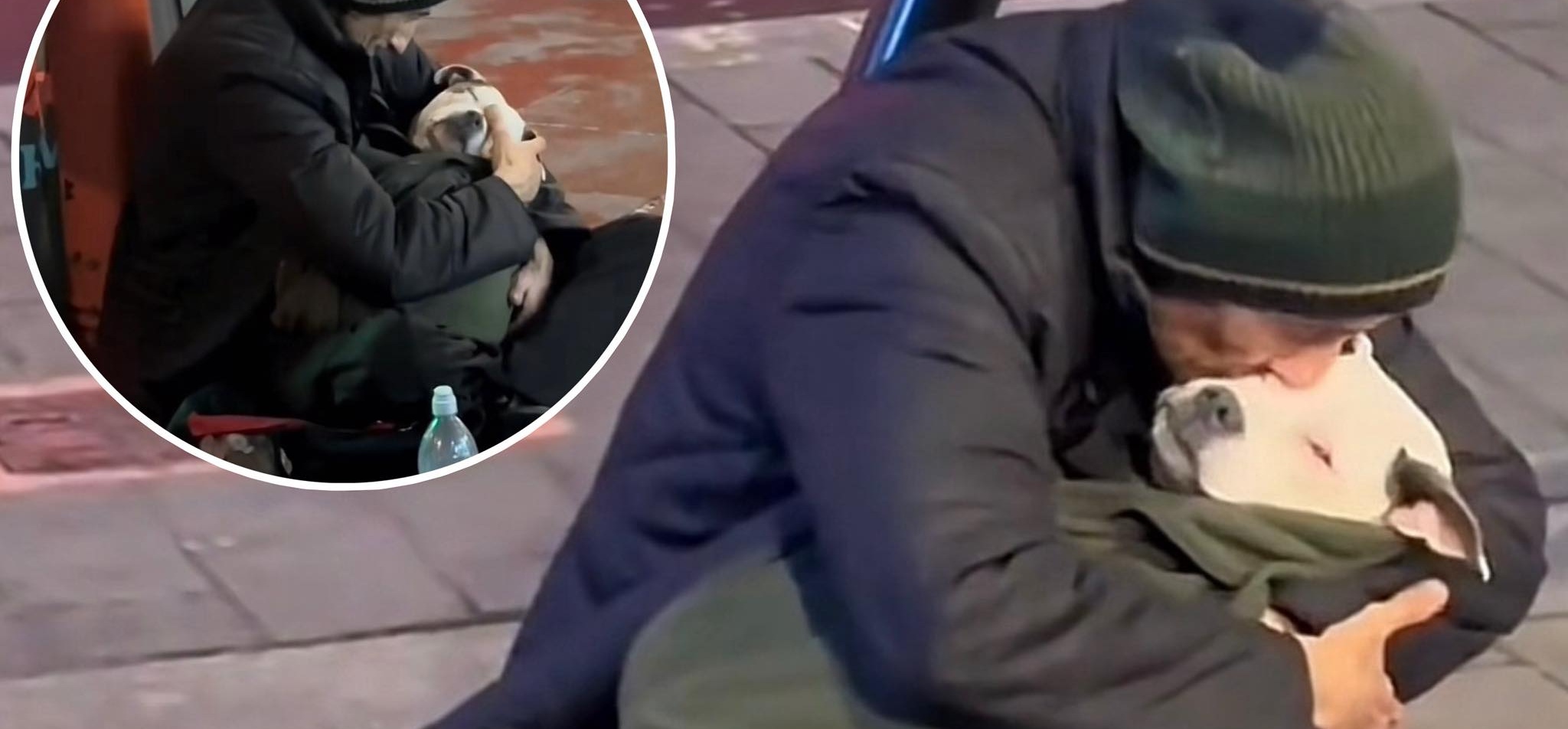 Un uomo senza casa commuove per il gesto quotidiano con cui aiuta il suo cane ad addormentarsi. “Vivere in strada è stato un duro cambiamento per lui”, racconta.