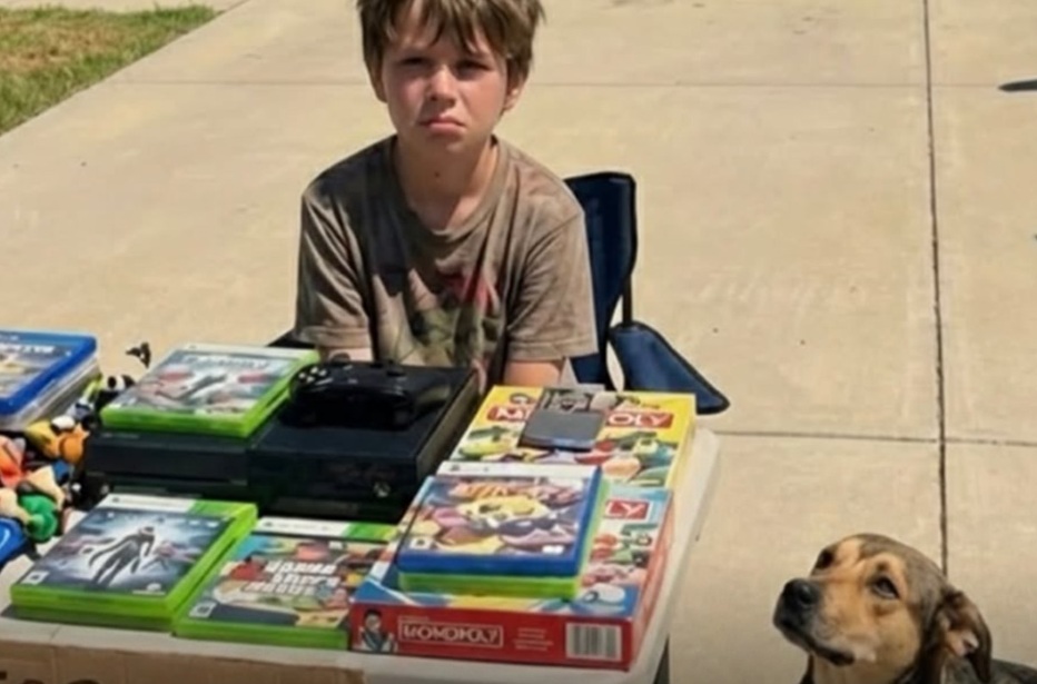 Ethan, 10 anni, vende i suoi beni per pagare un intervento urgente al cane randagio Scout. In poche ore la raccolta supera i 1.800 dollari.