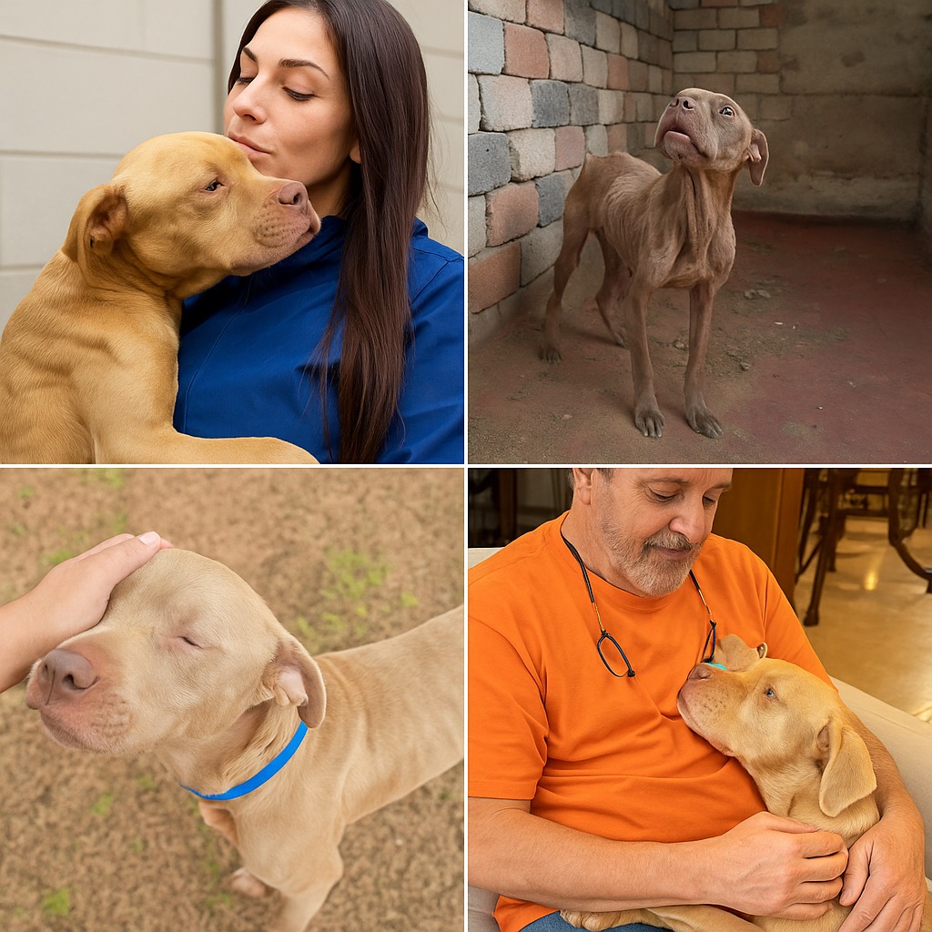 Una pitbull salvata da maltrattamenti rischia la soppressione dopo pochi giorni in canile. A due ore dalla fine, un uomo la adotta e le salva la vita.