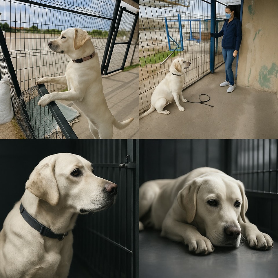 Sono passati quindici giorni da quando Lulù è stata lasciata in rifugio, ma la cagnolina continua a fissare la porta convinta che la sua famiglia tornerà.