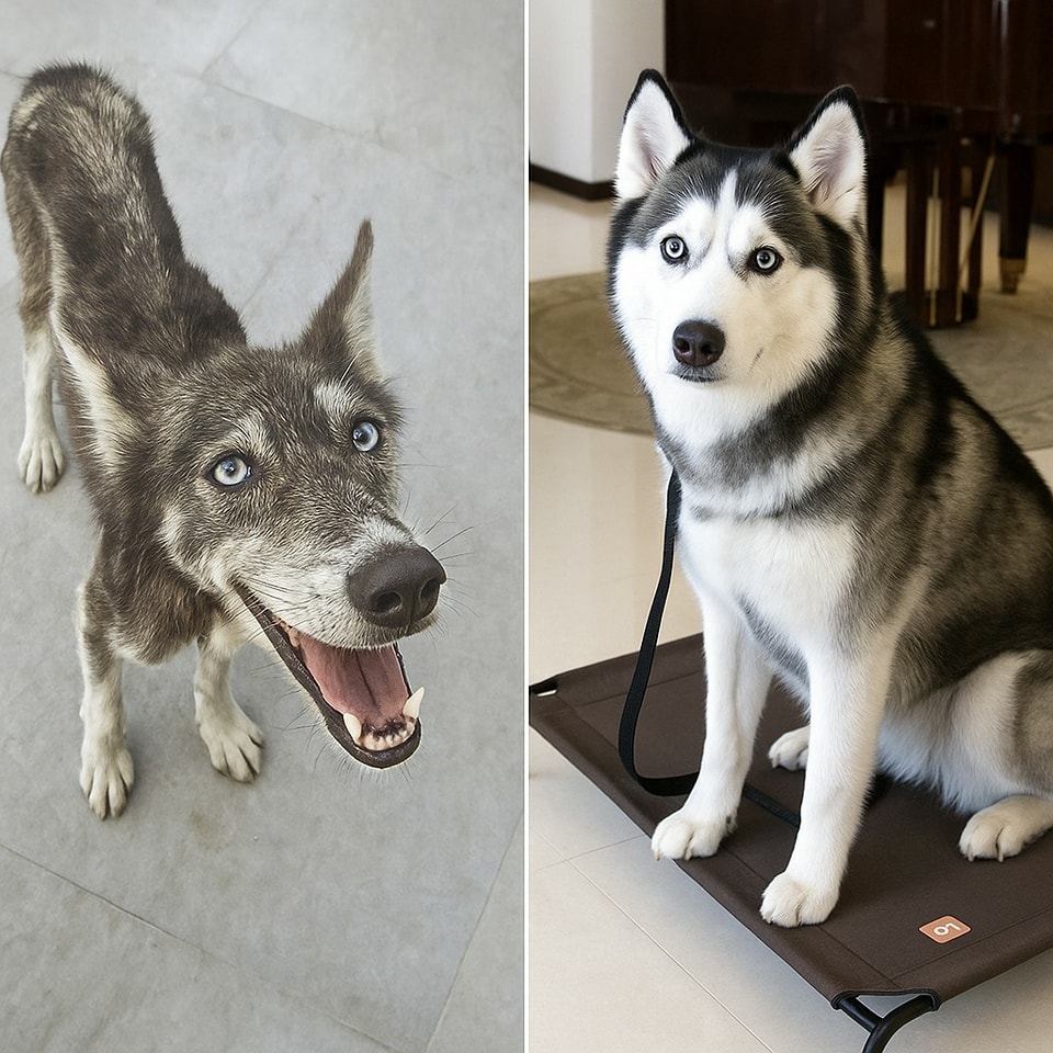 Un husky viene lasciato per mesi su un tetto senza attenzioni. Una giovane di nome Rebeca lo nota per caso e decide di portarlo via.