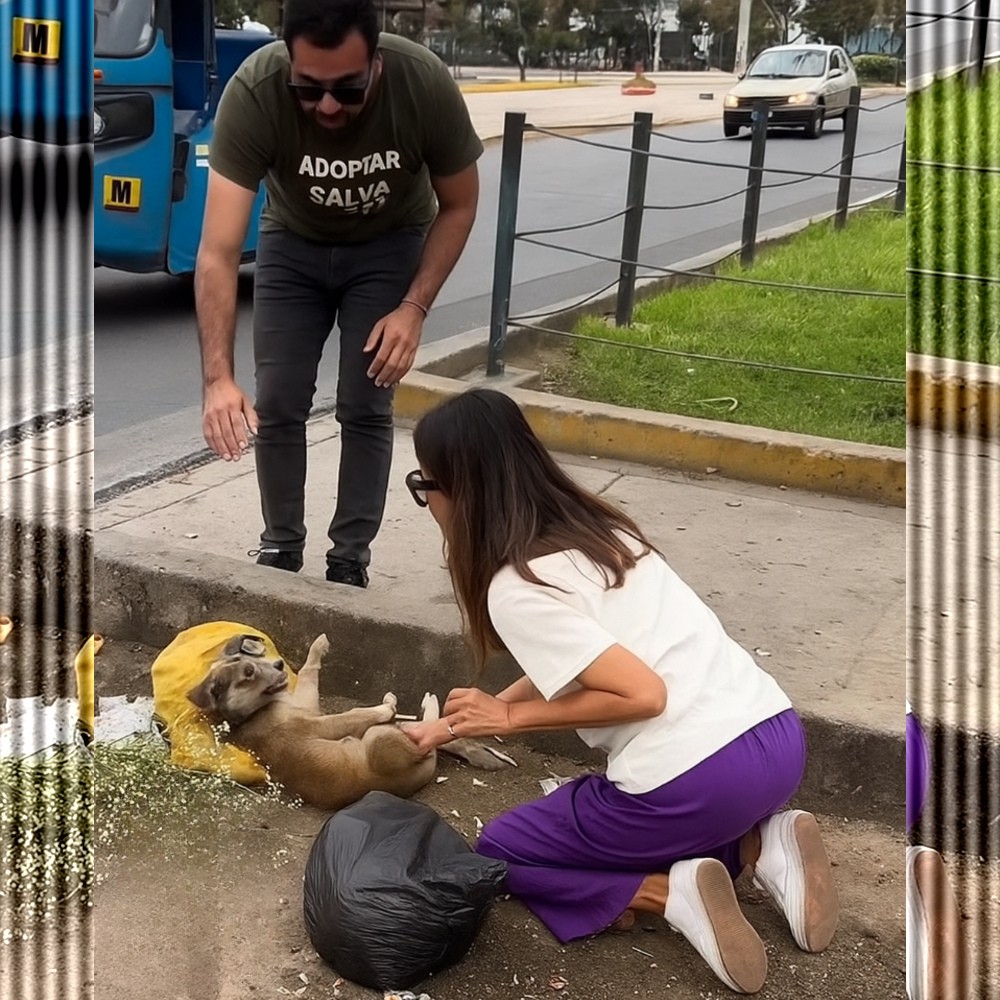 Un cucciolo lasciato per strada dalla sua famiglia viene trovato da una volontaria di un rifugio. Dopo giorni di abbandono e fame, oggi vive con una nuova famiglia.