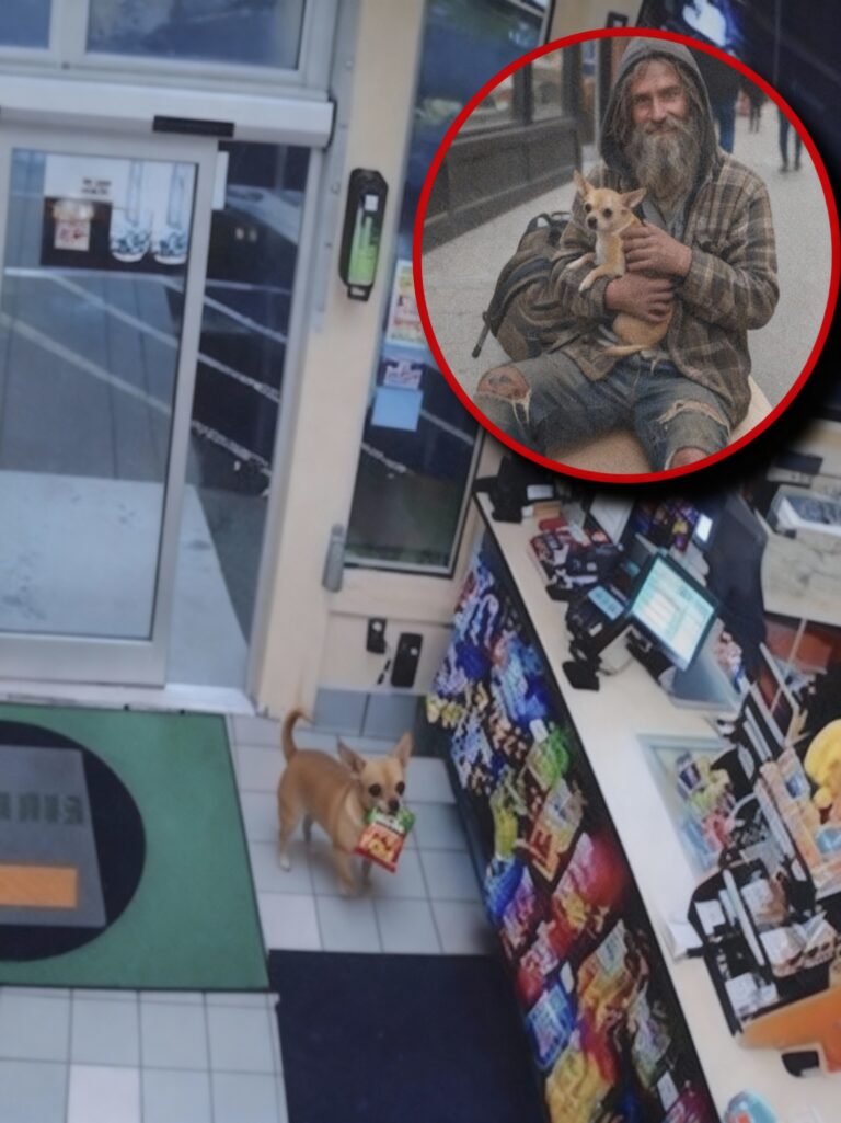 Per settimane spariscono snack da un negozio. Le telecamere rivelano un minuscolo chihuahua che li prende e li porta al padrone senzatetto ferito.
