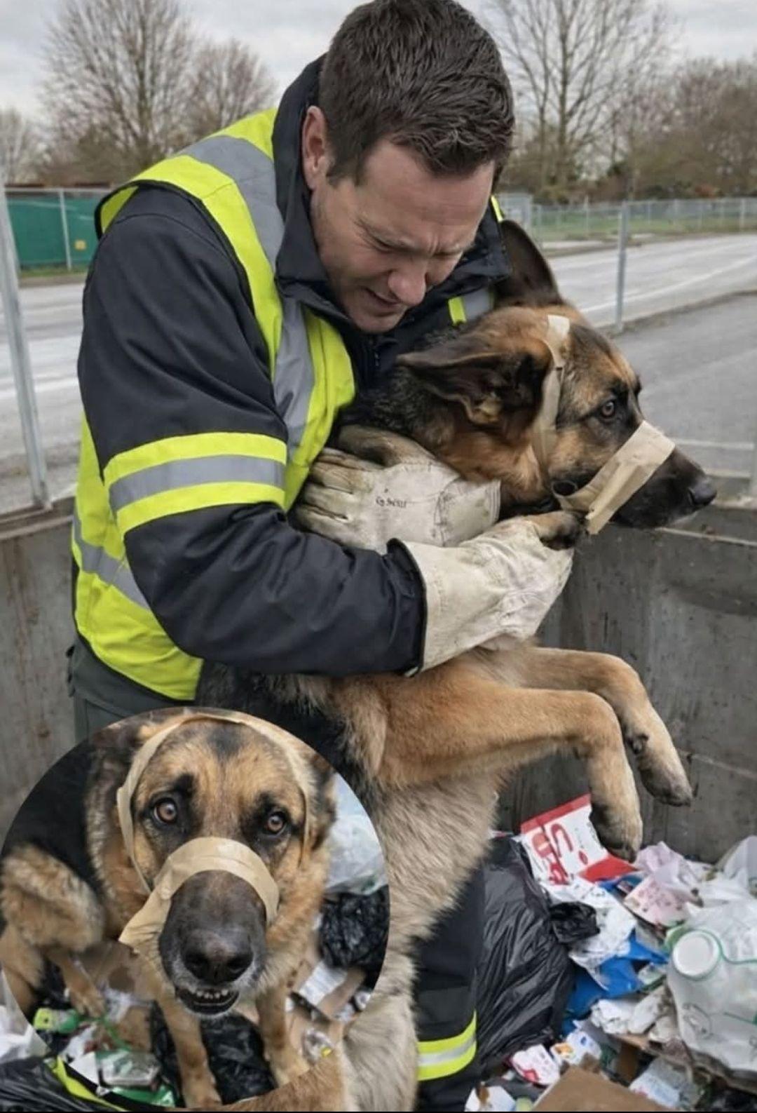 Un cane viene trovato immobilizzato dentro un cassonetto della spazzatura; soccorso e portato in rifugio, oggi cammina verso una nuova casa sicura.