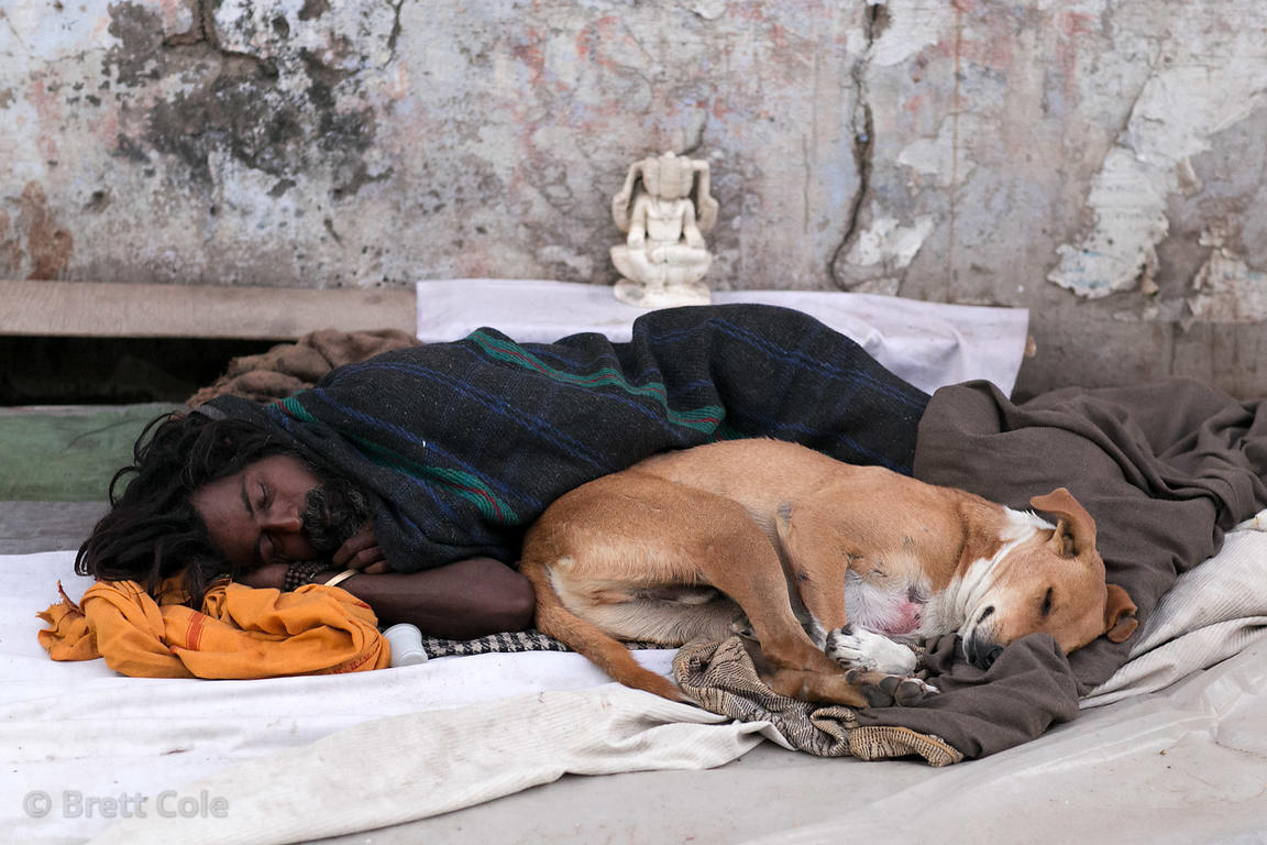 Un uomo senza dimora rifiuta più volte un posto nei rifugi perché non può portare con sé il suo cane, scegliendo di restare con lui per strada.