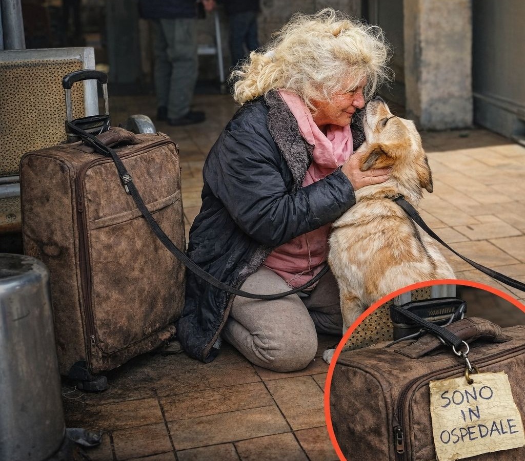 Una cagnolina trovata all’Eur, legata a una valigia con un messaggio, viene portata in canile. Dopo i controlli, torna dalla proprietaria ricoverata.