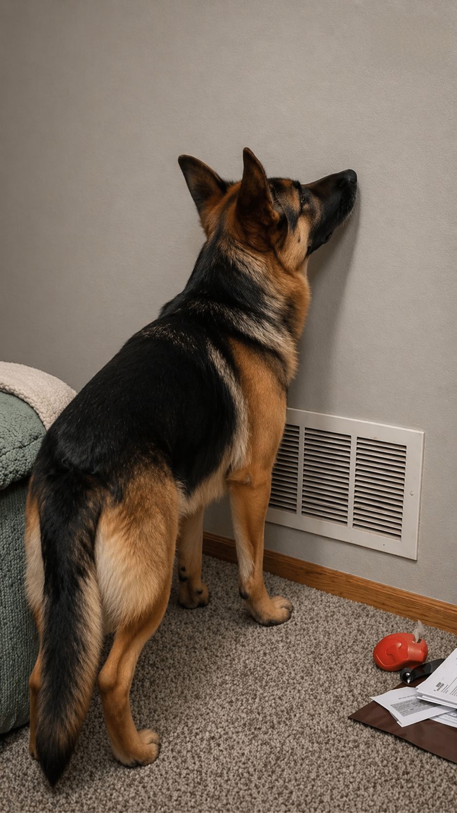 Un pastore tedesco anziano viene adottato per offrirgli una fine serena. Due settimane dopo, segnala una fuga di gas e evita conseguenze gravi.