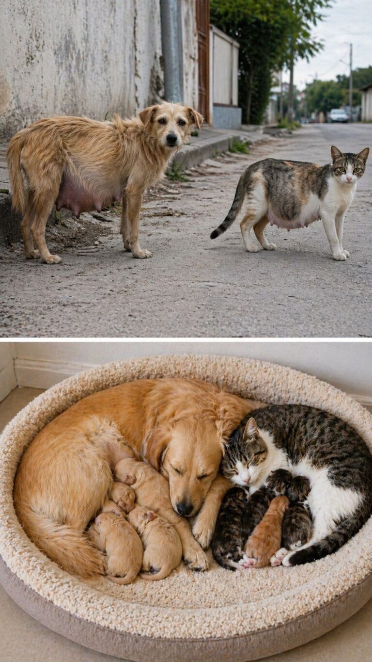Due animali randagi, una cagnolina e una gattina, affrontano insieme strada, gravidanza e difficoltà fino all’incontro con chi offre loro una possibilità di salvezza.