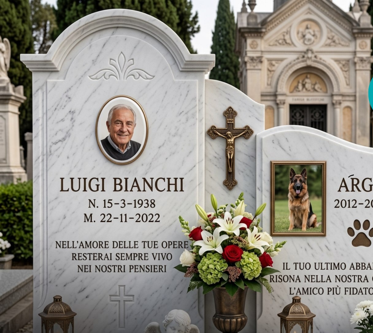 La nuova norma regionale consente la tumulazione delle ceneri degli animali d’affezione nello stesso loculo o nella tomba di famiglia del proprietario