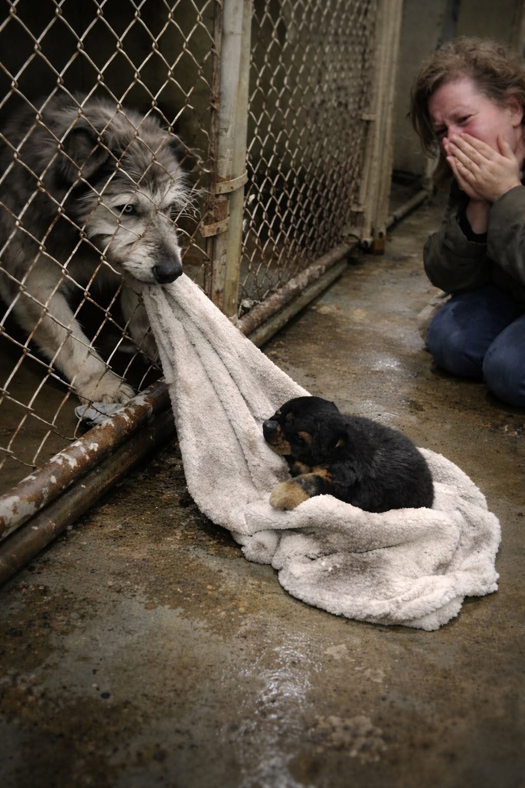 Un uomo era andato al rifugio per donare gli oggetti della sua cagnolina, ma il gesto di Arturo gli ha cambiato la giornata.