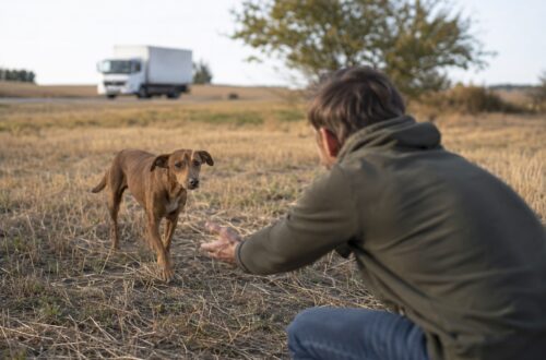 Il cane era stato cercato per mesi dopo la scomparsa. A segnalarlo è stato un corriere che lo aveva visto in pessime condizioni.