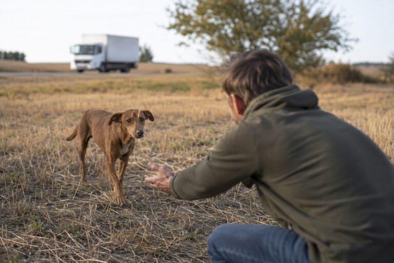Il cane era stato cercato per mesi dopo la scomparsa. A segnalarlo è stato un corriere che lo aveva visto in pessime condizioni.