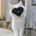 Il cucciolo con una macchia a forma di cuore sul muso attira gli sguardi