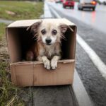Pensava fosse spazzatura, poi la scatola si muove: dentro c’era una cagnolina abbandonata