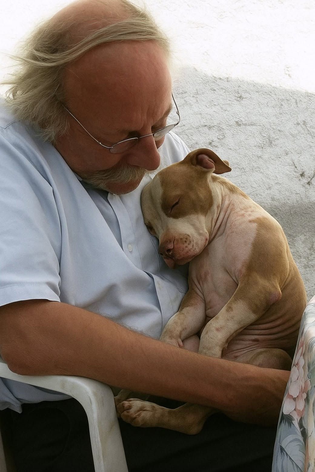 Solo e anziano, trova un pitbull dietro una tavola calda: Buddy diventa la sua famiglia Il cane tremava, magro e con le zampe screpolate. Dopo aver seguito l’uomo a casa, entra nelle sue giornate, tra pensione e inverni difficili. Quando l’uomo ha allungato la mano, il pitbull ha avvicinato la testa e cercato il contatto. Era dietro una vecchia tavola calda di Main Street, in un pomeriggio freddo. Tremava, aveva le costole in vista e le zampe screpolate. L’anziano viveva solo e pensava da tempo che la compagnia di un cane avrebbe dato qualcosa di nuovo alle sue giornate. Davanti a quell’animale magro si è fermato. Il cane non ha ringhiato né abbaiato e, quando l’uomo si è incamminato, lo ha seguito fino a casa. Lo ha chiamato Buddy. Da allora, la colazione è diventata un momento da condividere: mentre prepara da mangiare, l’uomo gli parla e Buddy gli rimane vicino, muovendo piano la coda. La pensione, però, non sempre basta fino alla fine del mese. «Resisti, Buddy… il giorno del pagamento arriva presto», gli dice nei giorni più difficili. Il cane gli lecca le mani, un gesto che l’anziano accoglie come conforto. In inverno anche scaldare la casa è un problema. La stufa funziona a fatica e Buddy si rannicchia contro di lui. L’uomo sente il suo corpo vicino, il battito sul petto, mentre trascorrono insieme le ore al freddo. Poi arriva la primavera. Dalla finestra entra la luce e Buddy si stiracchia, scodinzolando. L’anziano lo osserva e sussurra una preghiera di ringraziamento per quel compagno trovato dietro la tavola calda. «Ora non è solo il mio cane», dice di Buddy. «È la mia famiglia».
