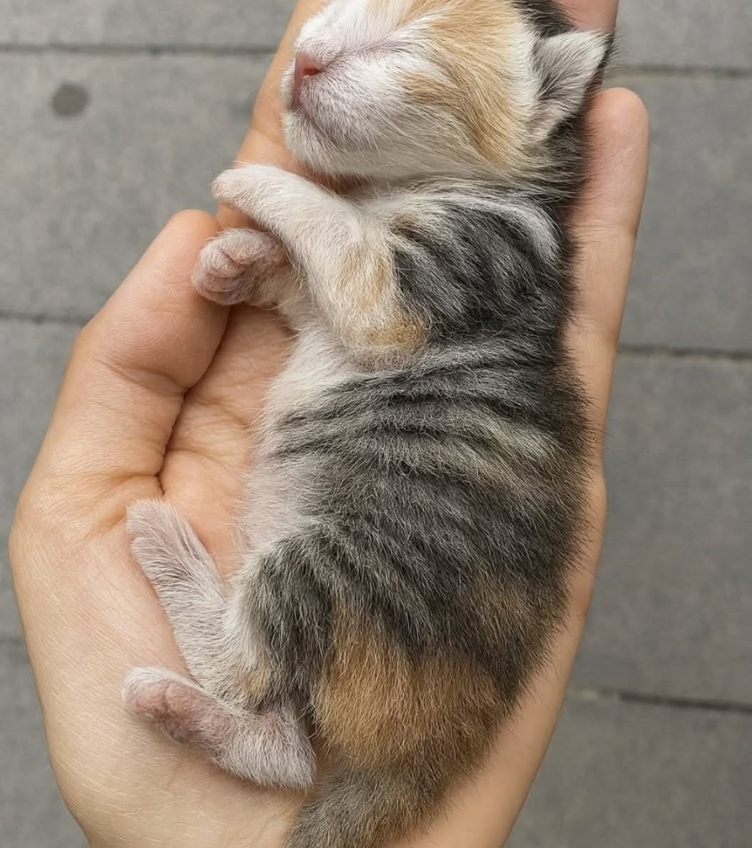 «Non sopravvivrà»: trova un gattino davanti all'ufficio, ma in serata accade qualcosa